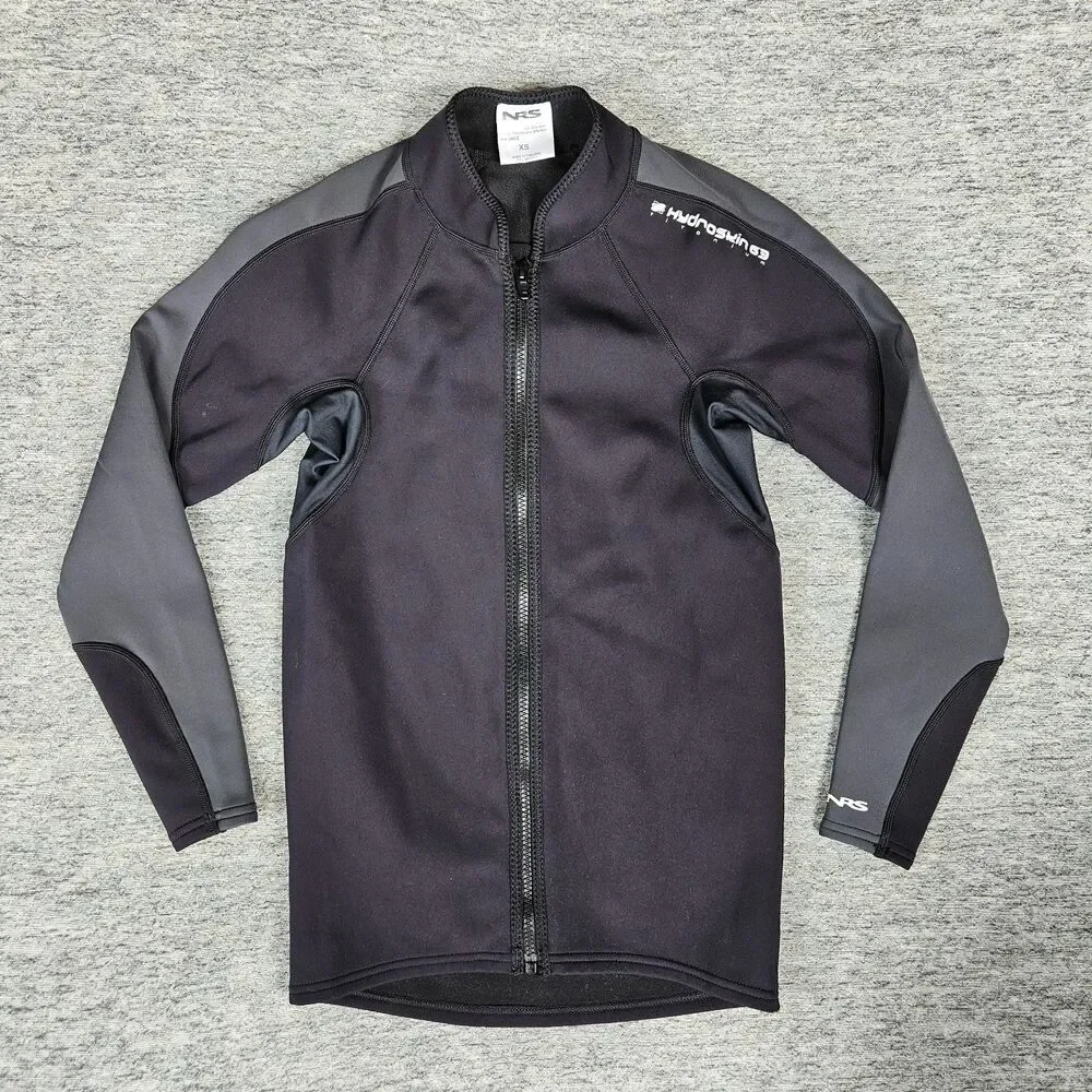 NRS Hydroskin G3 Titanium Men Size XS Full Front Zip Jacket Neoprene Water Sport